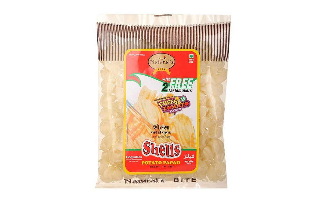 Natural's Bite Shells Potato Papad    Pack  100 grams